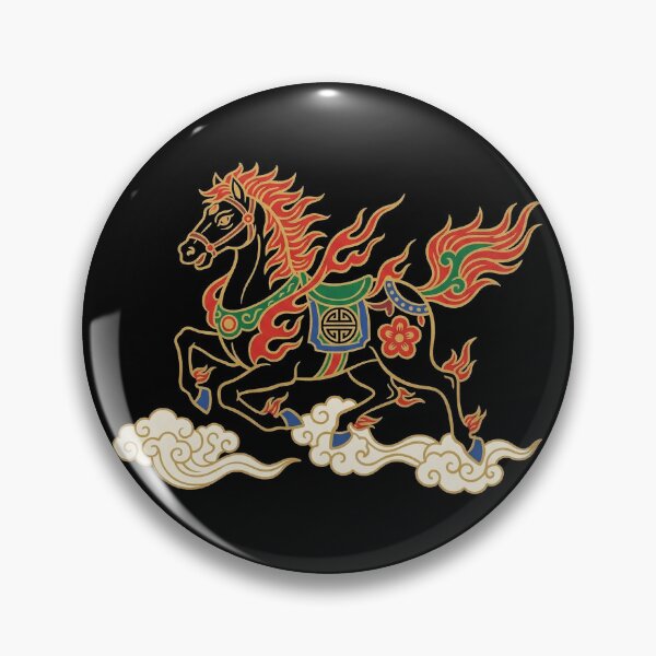 Item preview, Mythical Black Fire Horse Galloping on Clouds designed and sold by zzz888.