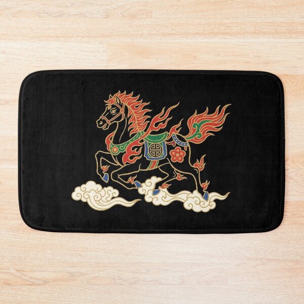Item preview, Mythical Black Fire Horse Galloping on Clouds designed and sold by zzz888.