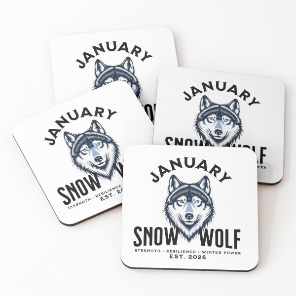 Item preview, January Snow Wolf – Winter Strength & Resilient Spirit Art designed and sold by LeyaLeyShop.