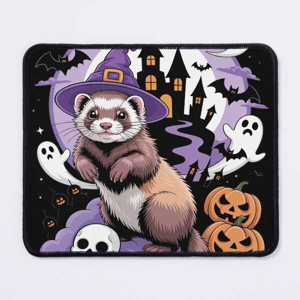Item preview, Ferret Cute Halloween Witch Pumpkin designed and sold by Dolostope.