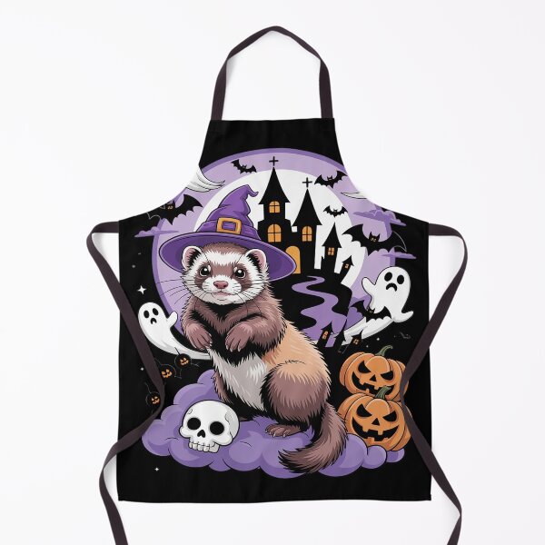 Item preview, Ferret Cute Halloween Witch Pumpkin designed and sold by Dolostope.