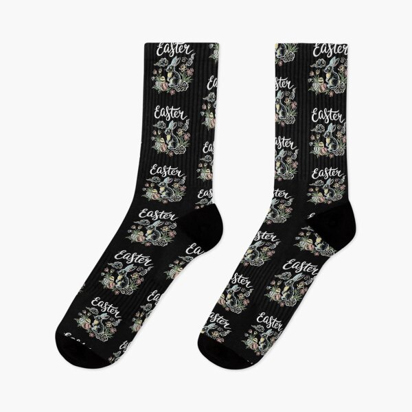 Item preview, Whimsical Chalk Style Easter Bunny and Spring Flowers designed and sold by zzz888.
