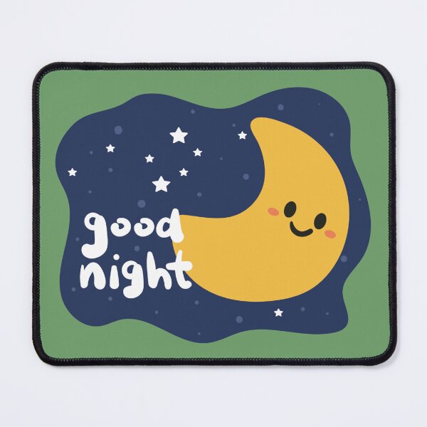 Item preview, Good Night Cute Moon – Smiling Moon & Stars Bedtime Illustration designed and sold by MUKUND FASHION DESIGN.