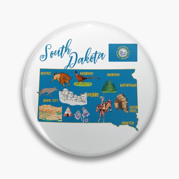 Item preview, South Dakota State Pride - Landmarks & Wildlife designed and sold by mashmosh.