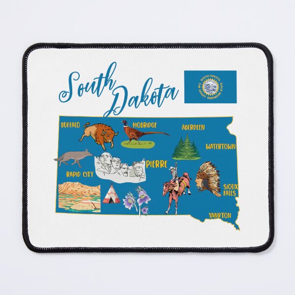 Item preview, South Dakota State Pride - Landmarks & Wildlife designed and sold by mashmosh.