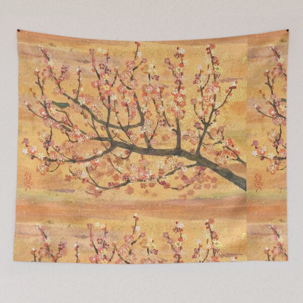 Item preview, Spring Melody: The Plum Blossom and Bush Warbler designed and sold by nakaitomoko.