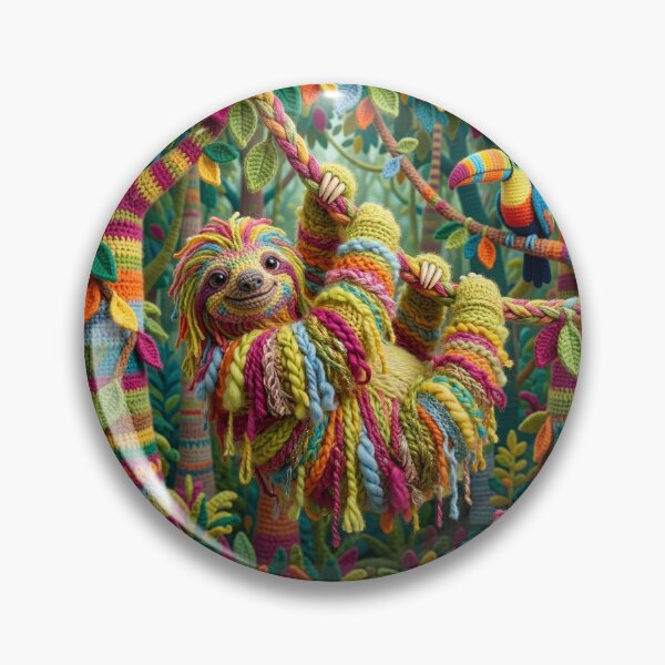 Item preview, Yarn Sloth and Toucan Hang Out in Trees designed and sold by Tridentulus.
