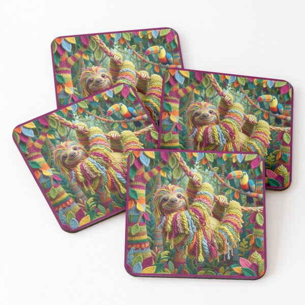 Item preview, Yarn Sloth and Toucan Hang Out in Trees designed and sold by Tridentulus.