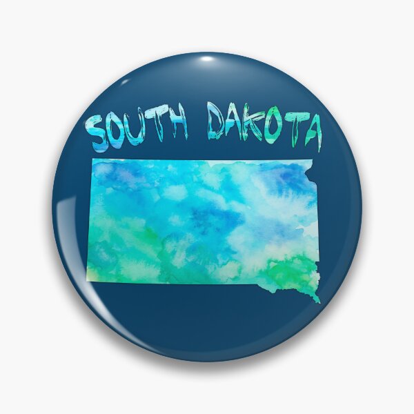 Item preview, South Dakota State Map - Artistic Blue Watercolor Silhouette designed and sold by mashmosh.