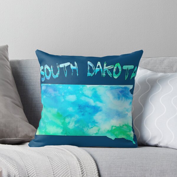 Item preview, South Dakota State Map - Artistic Blue Watercolor Silhouette designed and sold by mashmosh.