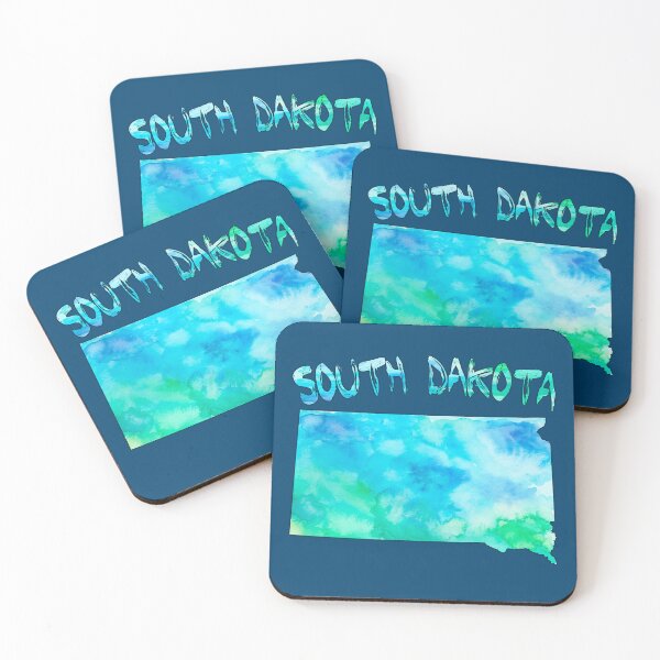 Item preview, South Dakota State Map - Artistic Blue Watercolor Silhouette designed and sold by mashmosh.