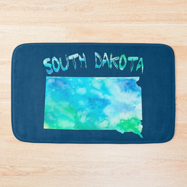 Item preview, South Dakota State Map - Artistic Blue Watercolor Silhouette designed and sold by mashmosh.