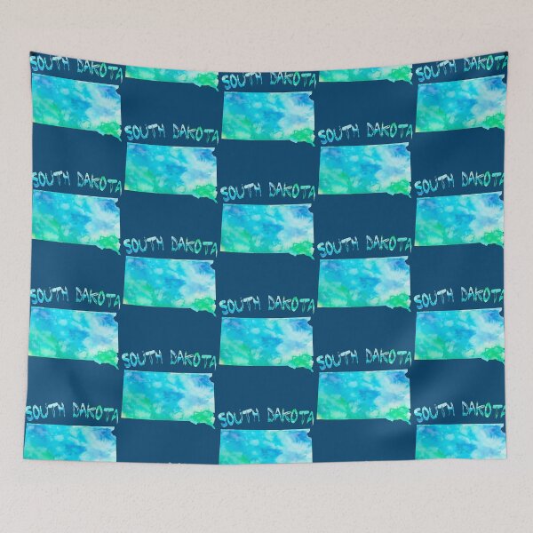 Item preview, South Dakota State Map - Artistic Blue Watercolor Silhouette designed and sold by mashmosh.