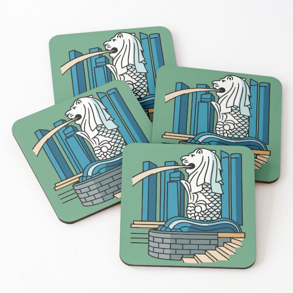 Item preview, Singapore Merlion Icon – Marina Bay Landmark City Illustration designed and sold by MUKUND FASHION DESIGN.