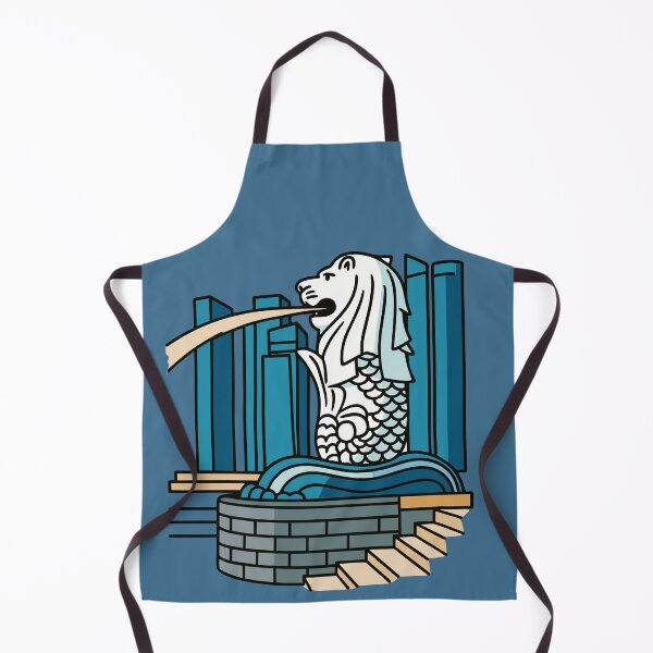 Item preview, Singapore Merlion Icon – Marina Bay Landmark City Illustration designed and sold by MUKUND FASHION DESIGN.