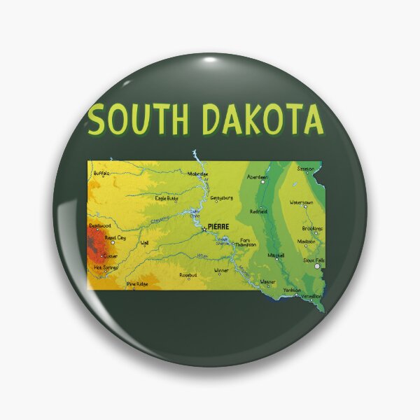 Item preview, South Dakota State Map - Artistic Prairie & Black Hills Pride designed and sold by mashmosh.