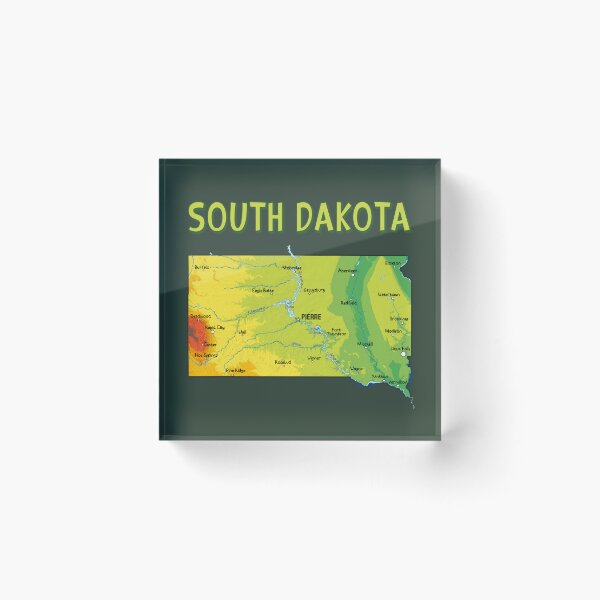 Item preview, South Dakota State Map - Artistic Prairie & Black Hills Pride designed and sold by mashmosh.