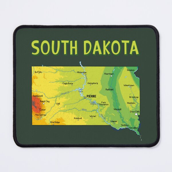 Item preview, South Dakota State Map - Artistic Prairie & Black Hills Pride designed and sold by mashmosh.