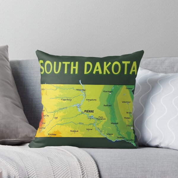 Item preview, South Dakota State Map - Artistic Prairie & Black Hills Pride designed and sold by mashmosh.