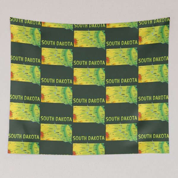 Item preview, South Dakota State Map - Artistic Prairie & Black Hills Pride designed and sold by mashmosh.