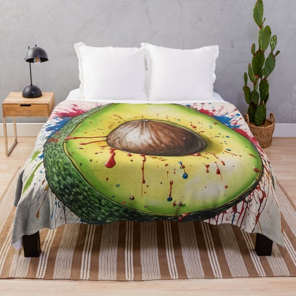 Item preview, Color Splash Avocado – Pop Art Food Illustration with Color Explosion designed and sold by The-Art-End.