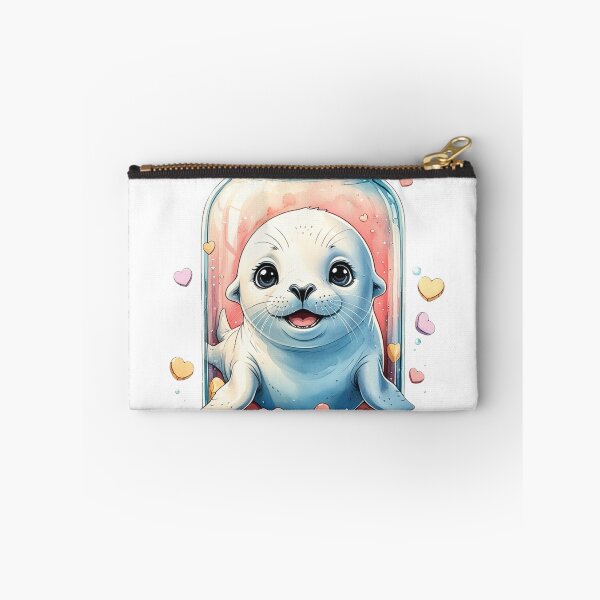 Item preview, Cute Baby Seal in Glass Jar Whimsical Valentine Sublimation Art designed and sold by AQUILAKREO.