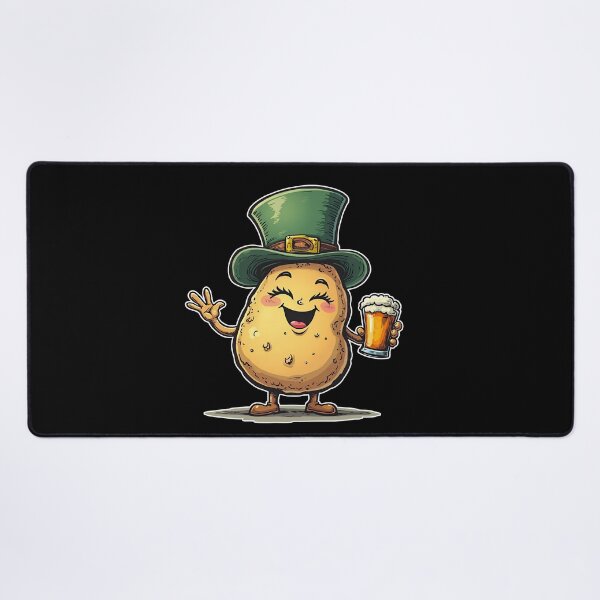 Item preview, Funny St. Patrick’s Day Potato Leprechaun Holding Beer – Irish Humor Art designed and sold by cr6zym1nd.