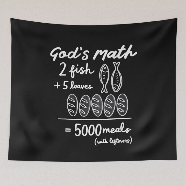 Item preview, God’s Math 2 Fish 5 Loaves 5000 Meals designed and sold by trinfhri.