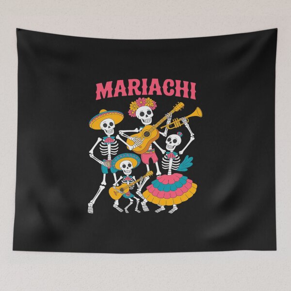 Item preview, Graveyard Mariachi Funny Halloween Skeleton Band designed and sold by trinfhri.