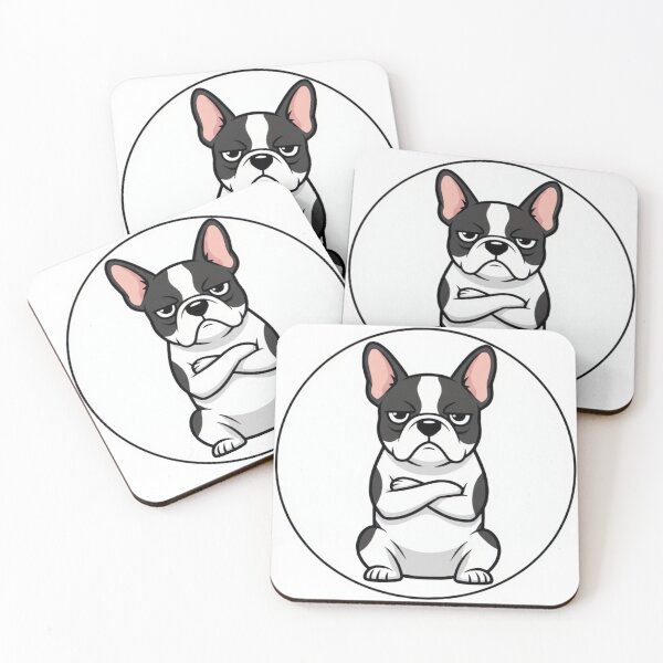 Item preview,  Grumpy Frenchton Dog Cartoon - Funny Annoyed Frenchie Mix designed and sold by ARTReMi.