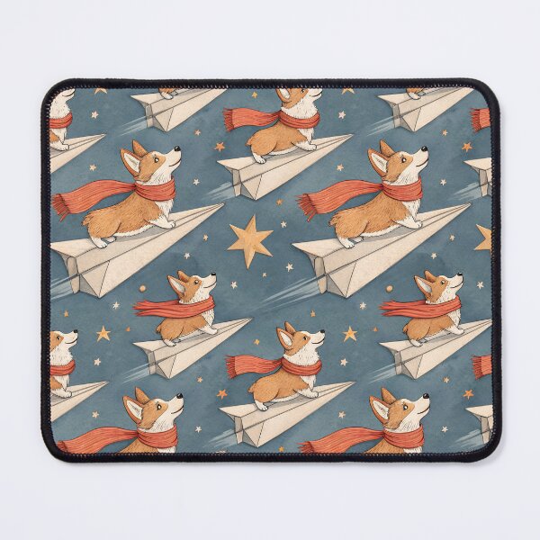 Item preview, Whimsical Corgi Flying Paper Planes Pattern designed and sold by Snifferius.