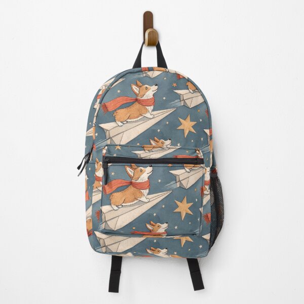Item preview, Whimsical Corgi Flying Paper Planes Pattern designed and sold by Snifferius.