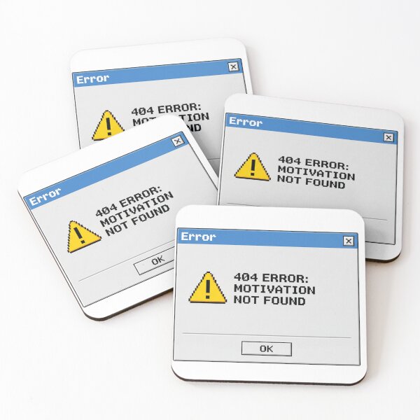 Item preview, 404 Error Motivation Not Found Funny Tech Sticker - Programmer Humor Geek Gift Retro Y2K designed and sold by RealVibeVault.