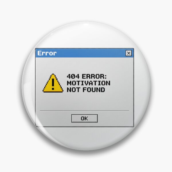 Item preview, 404 Error Motivation Not Found Funny Tech Sticker - Programmer Humor Geek Gift Retro Y2K designed and sold by RealVibeVault.