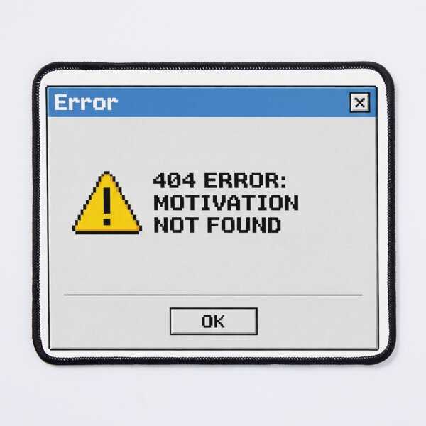Item preview, 404 Error Motivation Not Found Funny Tech Sticker - Programmer Humor Geek Gift Retro Y2K designed and sold by RealVibeVault.