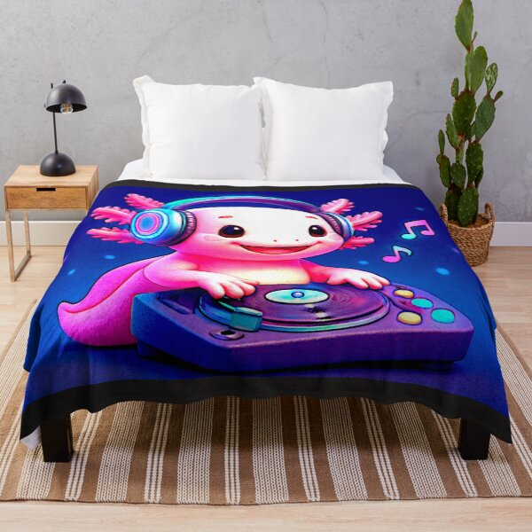 Item preview, Axolotl DJ – Neon Party Vibes designed and sold by LuxuryApparels.