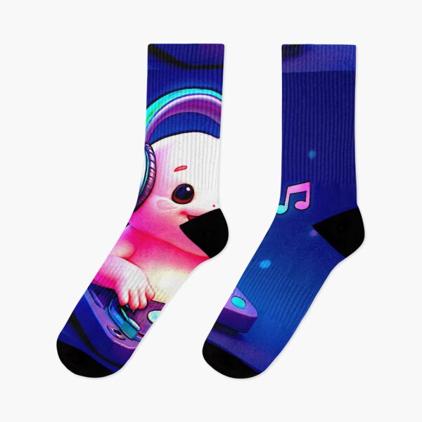 Item preview, Axolotl DJ – Neon Party Vibes designed and sold by LuxuryApparels.