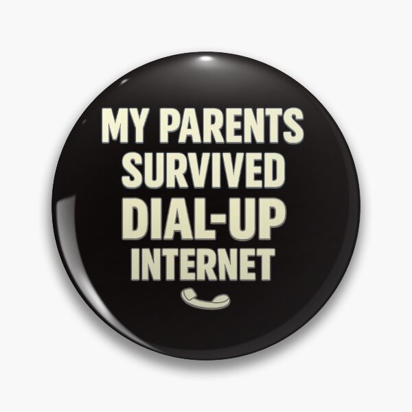 Item preview, My Parents Survived Dial-Up Internet – Retro Internet Nostalgia Typography designed and sold by FrameFlow.