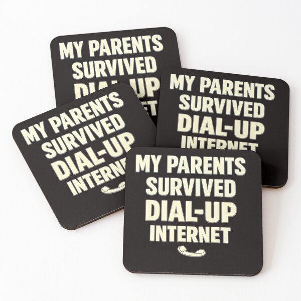 Item preview, My Parents Survived Dial-Up Internet – Retro Internet Nostalgia Typography designed and sold by FrameFlow.