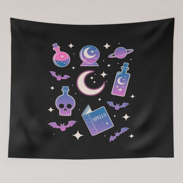 Item preview, Halloween Spooky Witchcraft Pastel Goth Potions Spells Skull designed and sold by trinfhri.