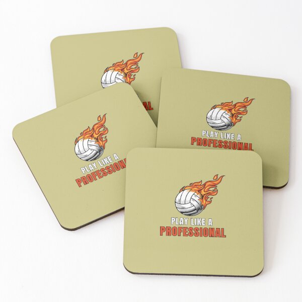 Item preview, Play Like a Professional – Flaming Volleyball Sports Motivation Design designed and sold by MUKUND FASHION DESIGN.