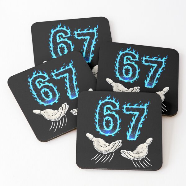 Item preview, 67 Six Seven Blue Flame Colorful Cool Funny 6 7 Meme designed and sold by Juansustait.