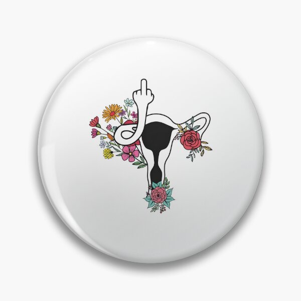 Item preview, Feminist Uterus With Flower and Middle Finger designed and sold by Sophietnagle.