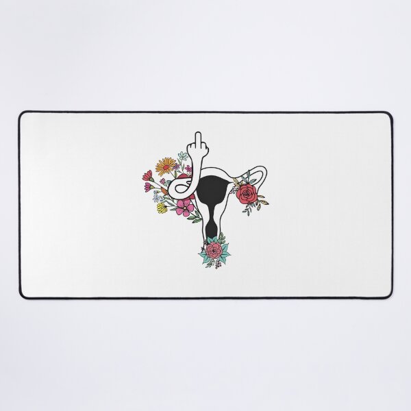 Item preview, Feminist Uterus With Flower and Middle Finger designed and sold by Sophietnagle.