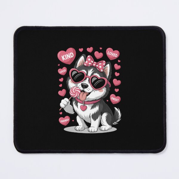 Item preview, Husky Dog Coquette Candy Valentines Day Pet Lover Hearts designed and sold by EllenJast.