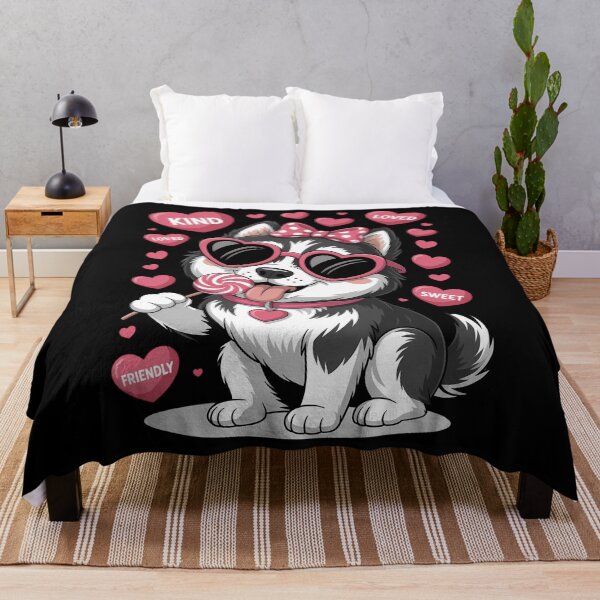 Item preview, Husky Dog Coquette Candy Valentines Day Pet Lover Hearts designed and sold by EllenJast.