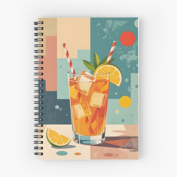 Item preview, Modern Citrus Cocktail – Abstract Drink Illustration in Retro Style designed and sold by The-Art-End.
