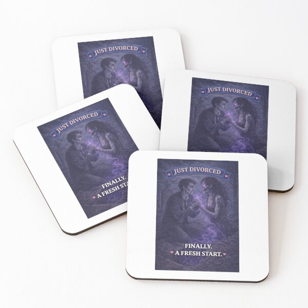 Item preview, ust Divorced – Finally a Fresh Start | Dark Gothic Humor Art designed and sold by TMD167207.