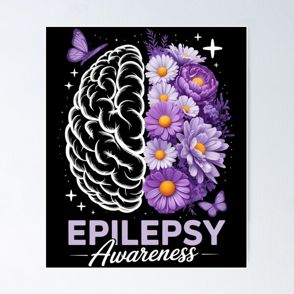 Item preview, Epilepsy Awareness Purple Brain Flower Support Squad designed and sold by FaithAbbott.