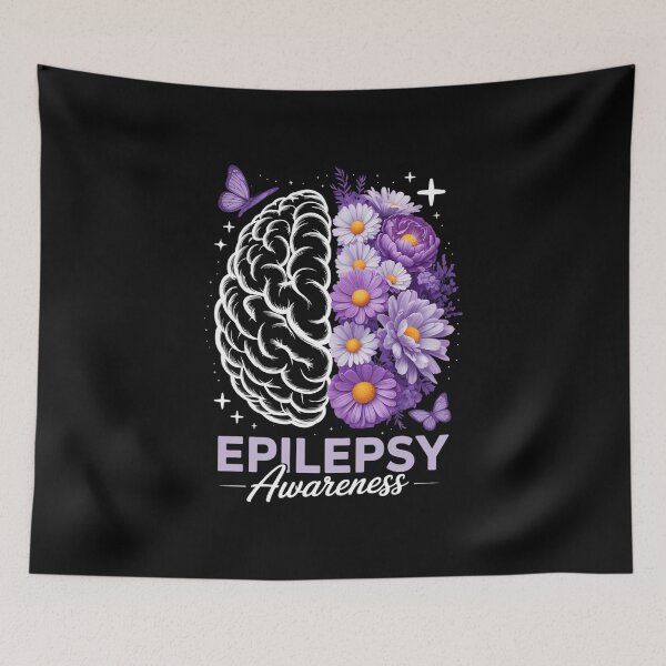 Item preview, Epilepsy Awareness Purple Brain Flower Support Squad designed and sold by FaithAbbott.